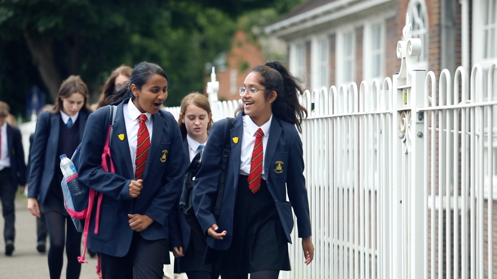 Priory Academy promotional video - girls walking in to school